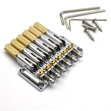 Imagem de SoulDiM Ponte Headless Guitar Bridge 6 cordas Headless Pontes para guitarra elétrica (cromada)