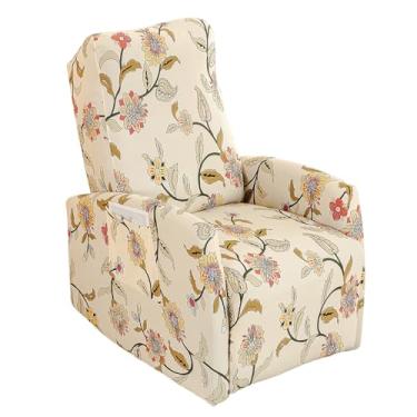 Imagem de CRFATOP Capas para cadeira reclinável, 4 peças, impressas, pequenas capas reclináveis com bolso, capas reclináveis de sofá para Home Theater, 1 assento reclinável, capa de sofá para crianças, cães
