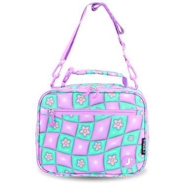 Imagem de J World New York Lancheira infantil Cody Lancheira fofa com isolamento térmico, flor inchada