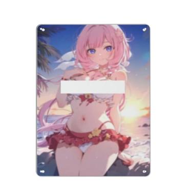 Imagem de Anime Sexy Bikini Hot Girl Pinup Girl Metal Tin Sign Wall Art Poster Decor for Home Bar Club Bedroom Bathroom Man Cave Otaku 30,5 x 40,6 cm, AN023
