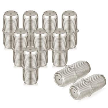 Imagem de Conectores cilíndricos fêmea para fêmea, conectores cilíndricos coaxiais F81 de alta frequência, fêmeas de 3 GHz para fêmeas, acoplador adaptador de extensão de cabo coaxial tipo F para antena de TV