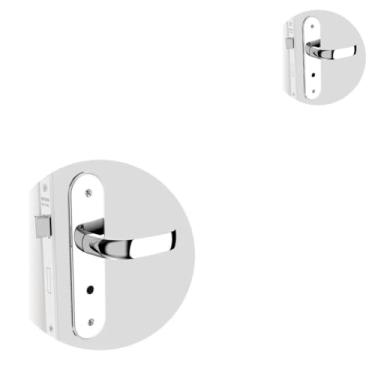 Imagem de Fechadura Icaro Reta Banheiro Cromada Espelhada Soprano