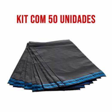 Imagem de Kit 50 Envelope Segurança Plástico Cinza Eco Reciclado Coex 15x20 15 x