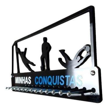 Imagem de Porta Medalhas Goleiro Masculino 34cm Comprimento - QUADRO DE MEDALHA