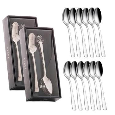 Imagem de Conjunto 12 Colheres para Chá Sobremesa Berna 14cm Aço Inox Wolff