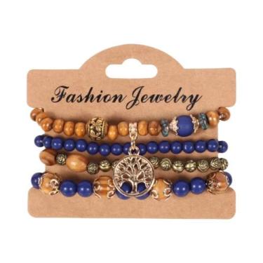 Imagem de Conjunto De Pulseiras De Contas Coloridas Boêmias Para Mulheres E Home