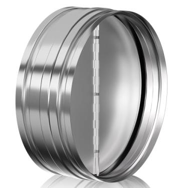 Imagem de [Atualizado] Amortecedor de duto de retrocesso Hon&Guan de 25 cm, inserção de duto de fluxo de ar unidirecional, bloqueador de corrente de ar para duto, ventilação de ventilador em linha HVAC