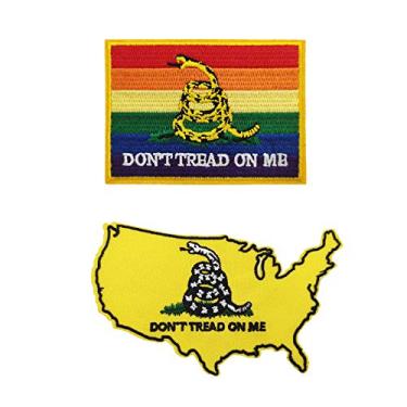Imagem de Cute-Patch Don't Tread On Me Bandeira do Orgulho Arco-íris Bordado Ferro no Patch