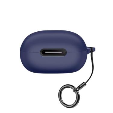 Imagem de Keminsung Compatível com Anker Soundcore P40i, capa de fone de ouvido sem fio, material de silicone, à prova de choque, capa protetora portátil exclusiva com mosquetão (azul)