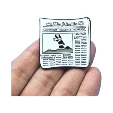 Imagem de Broche Vintage De Esmalte Com Tema De Filme De Terror De Halloween, De