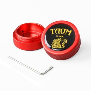 Imagem de Suporte redondo para giz de piscina TAOM, cubos portáteis de giz, mini suporte magnético de giz de bilhar, caixa de giz para tacos de bilhar, caixa de contêiner para ferramenta de ponta de taco de