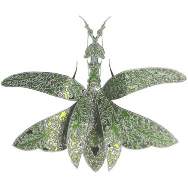 Imagem de 3D Metal Puzzles for Adults,Green Cute Mini Mantis 3D Model Building Puzzle Kits,Insect Animal Themed Design for Men,Brain Teaser DIY Puzzle Crafts Kits Creative Ornament,Need Assembly,10Pcs (Mantis)