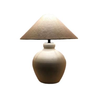 Imagem de Abajur de cabeceira Luminária de Mesa Retro Simples Hotel Sala Estar Quarto Ambiente Cerâmica Decoração