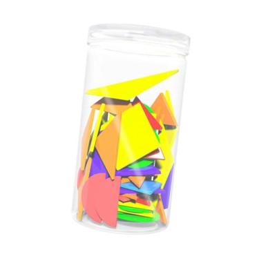 Imagem de Dynwave 80 pçs blocos padrão blocos de construção jogar habilidades geométricas iniciais para frações crianças pré-escolares jardim de infância