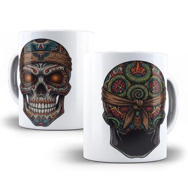 Imagem de Caneca Caveira Mexicana Porcelana Personalizada Modelo 3 - Tio da Cane