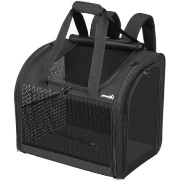 Imagem de Pecute Mochila para gatos com espaço interior alargado, mochila para cães atualizada com várias maneiras de transportar, mochila para animais de estimação com malha respirável, bolsa de transporte
