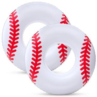 Imagem de Anel de piscina inflável Flutua ShinyRelief Baseball tamanho adulto
