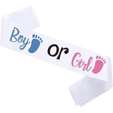 Imagem de Vibkow Faixa de menino ou gril, faixa de revelação de gênero para mãe e pai, mamãe para ser, faixas papai para ser, faixas para chá de bebê, faixa para mãe para ser, faixa de show de bebê