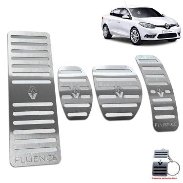 Imagem de Pedaleiras + Descanso Fluence 2011/2019 Manual Prata