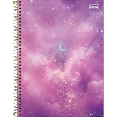 Imagem de Tilibra - Caderno Espiral Capa Dura Universitário Connect 1 Matéria Magic 80 Folhas - Nuvens Rosas