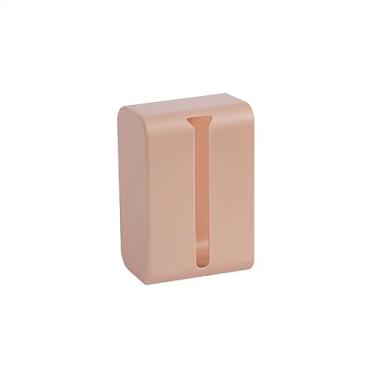 Imagem de Porta-lenços de papel de parede suporte de toalha de papel para cozinha, escritório, recipiente de guardanapo, toalhetes, caixa de armazenamento de papel, suporte de caixa de lenços (rosa)