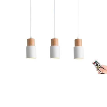 Imagem de Luminária pendente sem fio alimentada por bateria para ilha de cozinha, sala de jantar, quarto, corredor, lustre preto, sem fios, fácil de instalar e usar