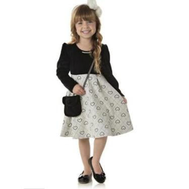 Imagem de Vestido Infantil Inverno E Bolsa Em Plush Tam 1 a 3 - Pic Nic-Feminino