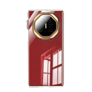 Imagem de LYJSMGZ Capa transparente para Huawei Mate XT, suporta carregamento sem fio, antiamarelamento, proteção sísmica de quatro cantos, revestimento ultrafino, vermelho, Mate XT