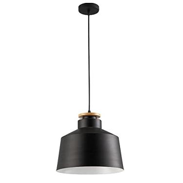 Imagem de CHENKUI Abajur de arte de ferro e arte de madeira, luminária decorativa pendente vintage luminária de teto para restaurante bar luminárias industriais compatíveis com LED, Lncandescent, CFL Bu