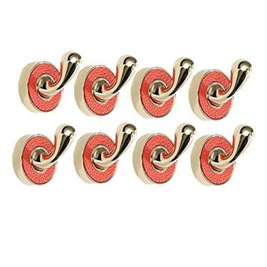 Imagem de Cabide organizador de casacos, cabide para casacos, 8 unidades de ganchos de metal para pendurar casacos e chapéus, ganchos de porta de toalha para banheiros, gancho de roupão de parede, cabide de