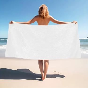 Imagem de BRTKZMR Toalha de praia com texto de foto personalizada com imagem de nome personalizado toalhas de praia para homens mulheres toalha de banho confortável personalizada para esportes fitness natação