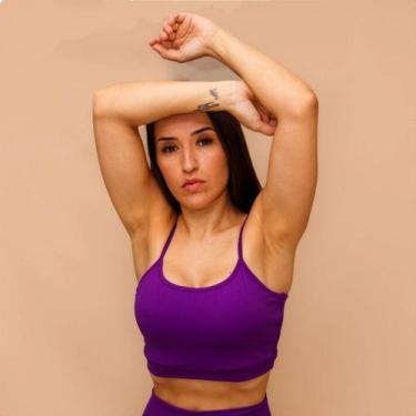 Imagem de Top Alça Confort Treino Corrida - Ameixa - Conforto e Estilo para Ativ