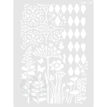 Imagem de Stencil Ramos e Estampas - 20x15cm - Ref. 70 - stencilmarinaloucasporc