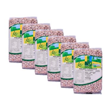 Imagem de Kit 6X: Feijão Carioca Orgânico Coopernatural 500g