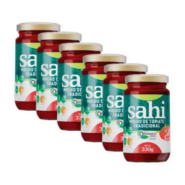 Imagem de Kit 6X: Molho de Tomate Tradicional Orgânico Sahi 330g