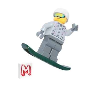 Imagem de LEGO City Minifigure - Snowboarder (with Goggles and Snowboard) 60179