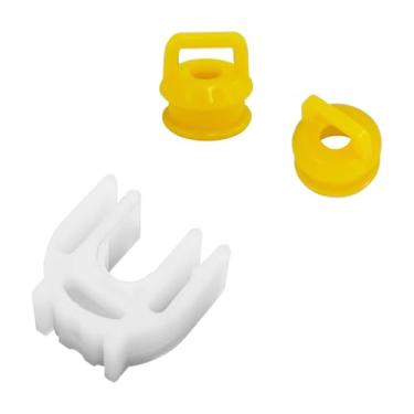 Imagem de QKYS Kit de reparo de bucha de cabo de transmissão de câmbio de 3 peças, bucha de cabo de mudança para Chevy Silverado 1500 2500 3500 Buick, Cadillac, GMC, RAM, substituição da bucha de câmbio # 14104