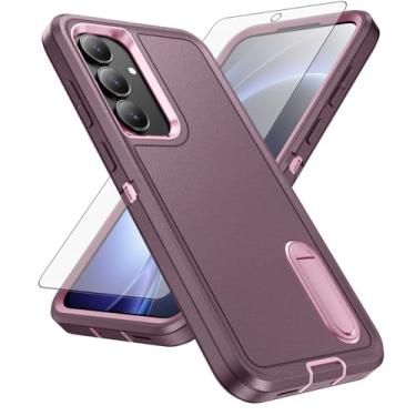 Imagem de Asuwish Capa de celular para Samsung Galaxy S25 FE 5G com protetor de tela, capa híbrida oculta, resistente, à prova de choque, rígida, proteção resistente S 25 EF S25FE 25S SM-S731B mulheres e homens