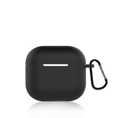 Imagem de Capa protetora de silicone macio à prova de choque compatível com AirPods 4 preta