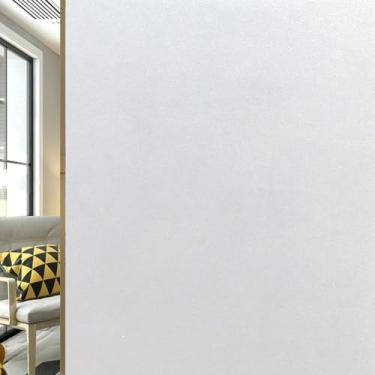 Imagem de Película fosca para janela – Película decorativa e de privacidade para sala de estar, quarto e escritório, bloqueio UV, fácil instalação