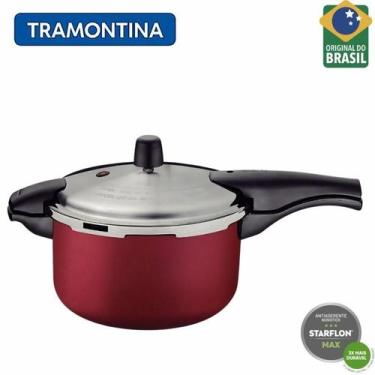 Imagem de Panela de Pressão Tramontina Starflon Vancouver Effect 6 L, Vermelho