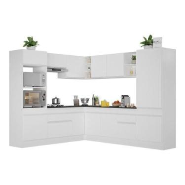 Imagem de Armário De Cozinha Completa De Canto Com Rodapé Veneza Multimóveis V20