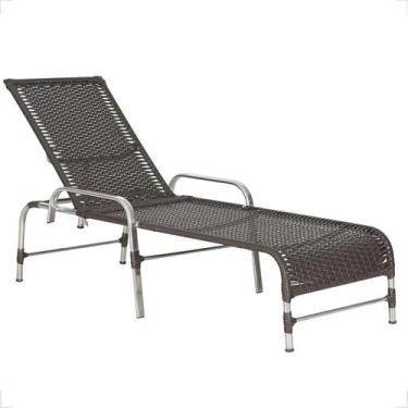 Imagem de Espreguiçadeira Catar em Alumínio Para Piscina Jardim Trama - Trama Or