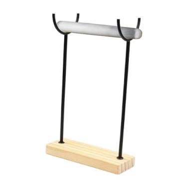 Imagem de YIJU Suporte de pulseira de selenita, suporte de exibição, relógios de presente, organizador de colar, de joias para mulheres, laços de cabelo, cômoda, Preto Altura 20cm