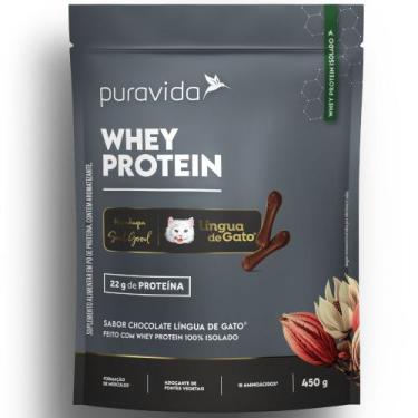 Imagem de Proteina Isolada Whey Lingua de Gato 450g - PuraVida