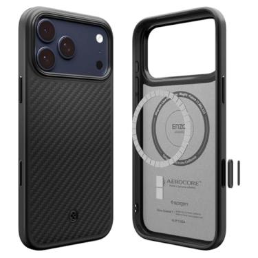 Imagem de Capa Spigen para iPhone 17 Pro, Enzo Aramid T, projetada para Apple iPhone 17 Pro - Preto