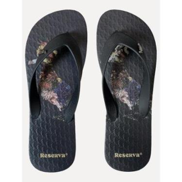 Imagem de Chinelo Reserva Masculino Pica-Pau Flores Preto-Masculino