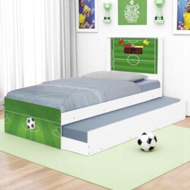 Imagem de Bi Cama Juvenil Zap Com Cabeceira Futebol Gramado