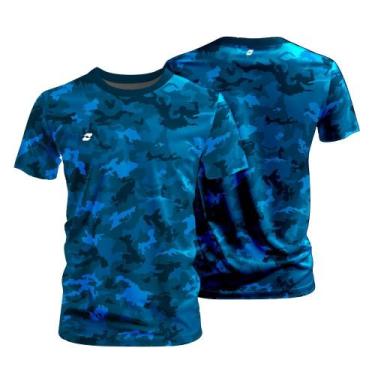 Imagem de Camiseta Camuflada Masculina Dry Fit Leve Treino Academia Corrida Tril