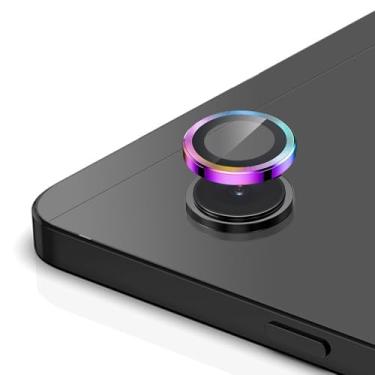 Imagem de Luchantle Pacote com 2 protetores de lente de câmera Samsung Galaxy Tab A11 5G, protetor de tela de vidro temperado 9H, acessórios de decoração de anel de metal (colorido)